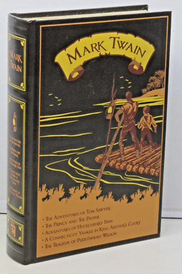 2011 MARK TWAIN: 5 Complete Novels Tom Saywer/Huckleberry Finn–Leather Cvr –EXC!-image