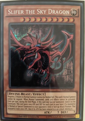 YuGiOh Slifer the Sky Dragon Secret Rare CT13-EN001-image
