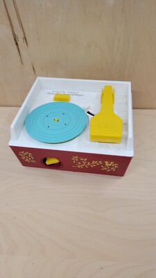 RETRO 2014 Fisher Price Music Box Record Player w/  5 Records - Tested & Works!-image