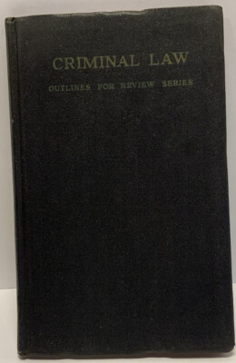 Vintage Leather-Bound Law Book, “Criminal Law” Outlines for Review Series 1928-image