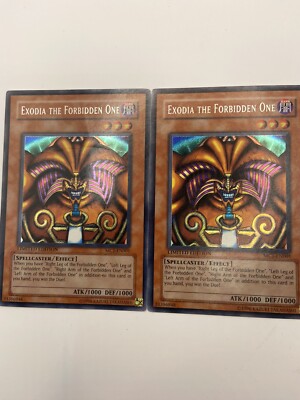 2X YUGIOH Exodia The Forbidden One  MC1-EN001 Limited Edition LP-NM-image