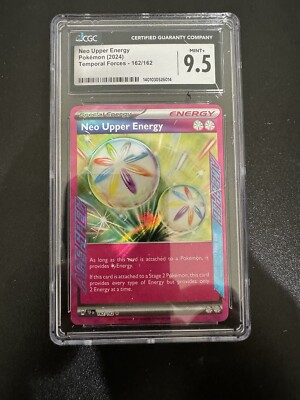 Pokemon Neo Upper Energy Temporal Forces Holo CGC Graded 9.5 Mint Not PSA Card-image