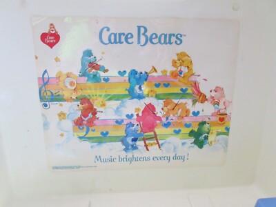 1983 Care Bears Phonograph Record Player 33/45 RPM powers needs needle-image