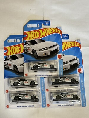 Hot Wheels Nissan Skyline GT-R (BCNR33) Godzilla 2024 E case Lot of 5-image