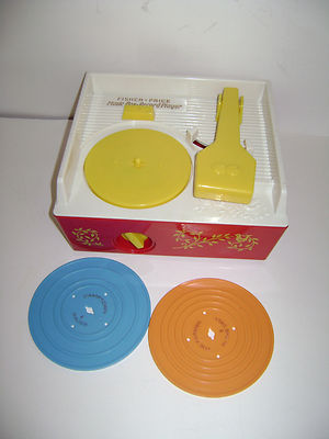 Fisher Price Classic Music Box Record Player with 2 Discs 2010 REPRODUCTION-image
