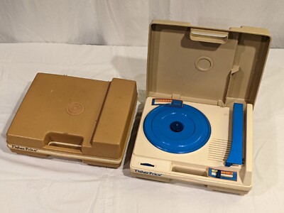 Lot of 2 Fisher-Price 825 portable record players with fresh styli AS IS-image