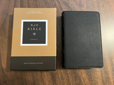 KJV Compact Bible - $89.99 Retail - Black Genuine Leather, Maclaren Series-image