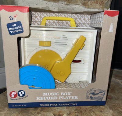 Fisher Price Classic Record Player Music Box W/ 5 Double Sided Records - New-image