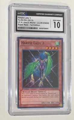 Yugioh Happy Lady #3 1st Edition LCJW #EN092 CGC Graded 10 GEM Not PSA-image
