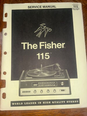 Fisher 115 Turntable Service Manual Original-image