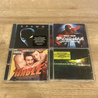 Lot Of 4 Soundtrack Cds: Godzilla Spawn Spiderman & Ready To Rumble Clean-image
