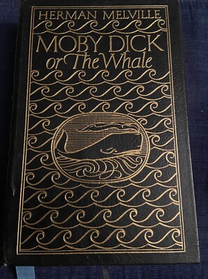 1977 LEATHER COLLECTOR'S EDITION MOBY DICK OR THE WHALE HERMAN MELVILLE EASTON-image