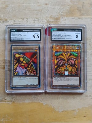 Yu-Gi-Oh! TCG Exodia and Left Arm Forbidden One TN23-EN002 LOB-EN123 CGC 8 + 9.5-image