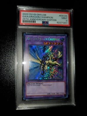 Yugioh 2023 Gaia The Dragon Champion LOB-EN125 PSA 9-image
