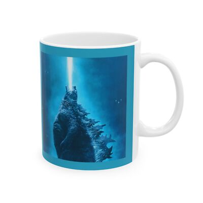 Godzilla-Themed Ceramic Mug, Coffee Cup for Anime Lovers, Unique Gift for Fans,-image