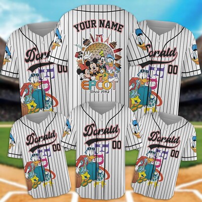 Epcot 2025 Donald Disney Baseball Jersey Festival Kid Men Women Gift NEW-image