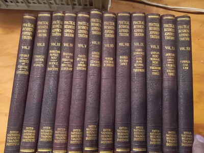 Practical Business Administration 12 Volume Leather-bound Set 1934 Reprint -image
