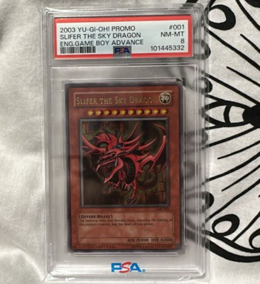 Yugioh Slifer The Sky Dragon Secret Rare GBI-001 PSA 8 NM-MT-image