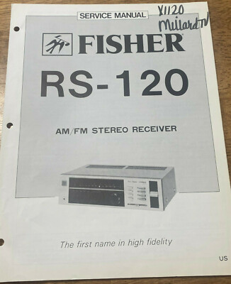 FISHER RS-120 AM / FM STEREO RECEIVER ORIGINAL SERVICE REPAIR MANUAL -image
