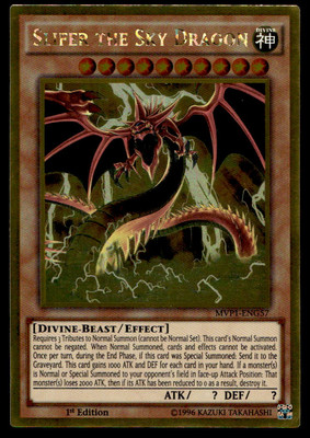 Yu-Gi-Oh TCG #MVP1-ENG57 Slifer the Sky Dragon 1st Edition Gold Rare MP-image