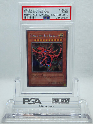 YUGIOH YMA-EN001 SLIFER THE SKY DRAGON SECRET RARE HOLO PSA 9 MINT #28699627-image
