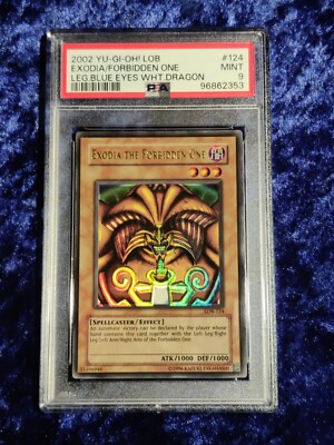 PSA 9 - LOB-124 - Foil Shift Misprint - 2002 -Yu-Gi-Oh! Exodia The Forbidden One-image