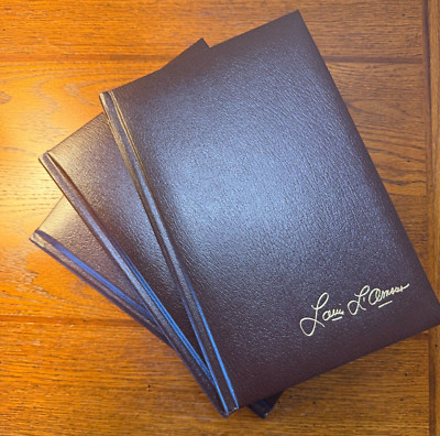 Louis L'Amour | Lot of 3 Sackett Collection Leather bound books | Western -image