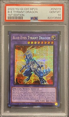 2023 PSA 10 YUGIOH DUELING HEROES MP23 1ST ED SECRET BLUE EYES TYRANT DRAGON 💎-image
