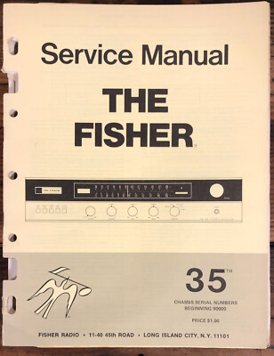 Fisher Model 35 Receiver  Service Manual *Original*-image