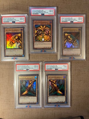 PSA 8 & 9 YuGiOh 2023 Exodia Complete Full Set LOB 120-124  Ultra Rare-image
