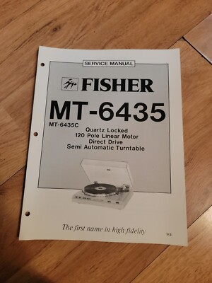Fisher MT 6435 Turntable Service Manual repair-image