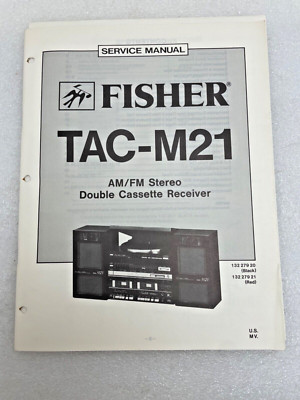 Vintage Original Fisher TAC-M21 AmFm Stereo Cass Receiver Service Manual Repair-image