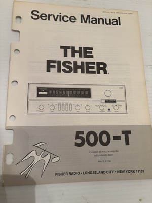 The Fisher 500-T Service Stereo Receiver Manual w/ Schematics (original)-image