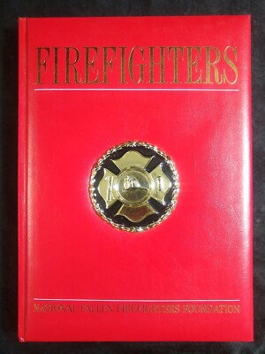 2003 FIREFIGHTERS Leather Bound Book by National Fallen FF Foundation Vintage-image