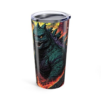 Godzilla Art Tumbler 20oz - Unique Travel Mug, Birthday, Holiday-image