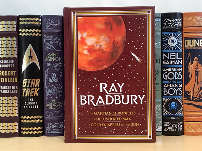 The Martian Chronicles, Illustrated Man, Golden Apples by Ray Bradbury - leather-image