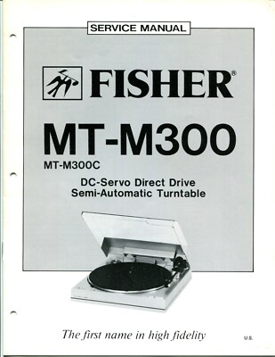 Vintage Fisher Service Manual Semi Automatic Turntable MT-M300/ MT-M300C-image