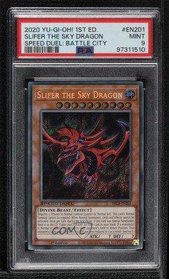 Slifer the Sky Dragon (SE) 1st Ed. YuGiOh Speed Duel: Battle City Box PSA 9 3hd-image