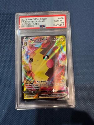 Pokemon TCG VMax Morpeko Shinning Fates 38 PSA Graded 10 Gem-image