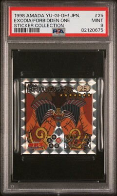 Yugioh Exodia The Forbidden One #25 Amada Sticker 1998 PSA 9 MINT-image
