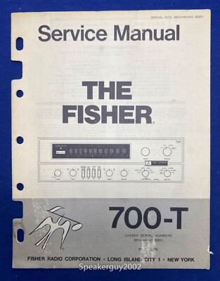 Original The Fisher 700-T Receiver Service Manual -- #5-image