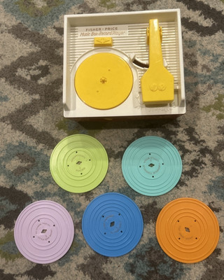 🎵🎠 Fisher-Price Music Box Record Player – Vintage 1971 Toy #995 | WORKING!-image