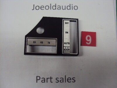 Fisher BSR C129.A.1 Turntable Trim Piece Speed/ON OFF. Parting Out BSR C129.A.1.-image