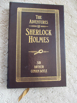 THE ADVENTURES SHERLOCK HOLMES ARTHUR CONAN DOYLE LEATHER 1995 Barnes Noble *-image