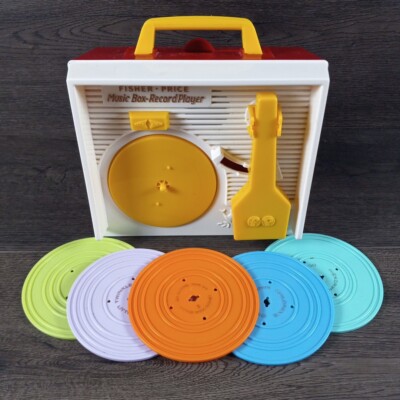 Fisher Price Toys Music Box Record Player with 5 Records from 2014 Mattel-image