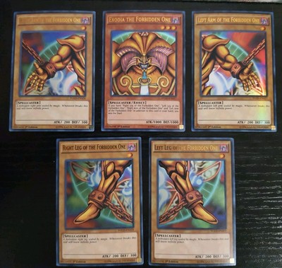 EXODIA THE FORBIDDEN ONE Complete 5 Card Set 1st ed NM Yugioh! Ultra Rare-image