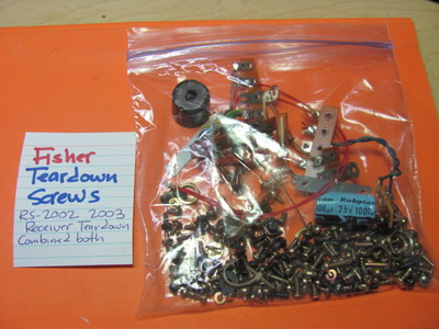 📈TEARDOWN SCREWS FISHER RS-2003 RS-2002 STEREO RECEIVER -image