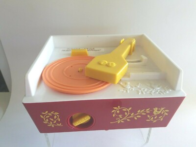 2014 Fisher Price Record Player Music Box w/orange Disk-image