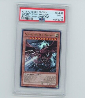 2012 YU-GI-OH! PROMO SHONEN JUMP MAGAZINE #EN061 SLIFER THE SKY DRAGON PSA 9-image