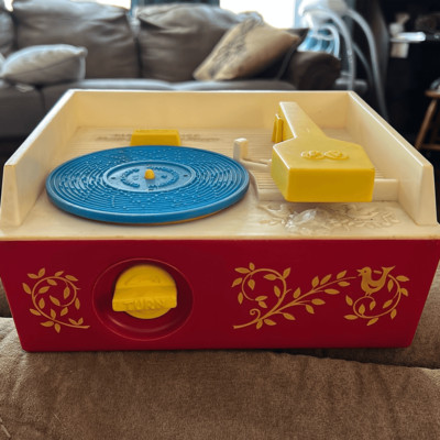 Vintage 1971 Fisher Price Music Record Player. Works! Comes with One Record.-image